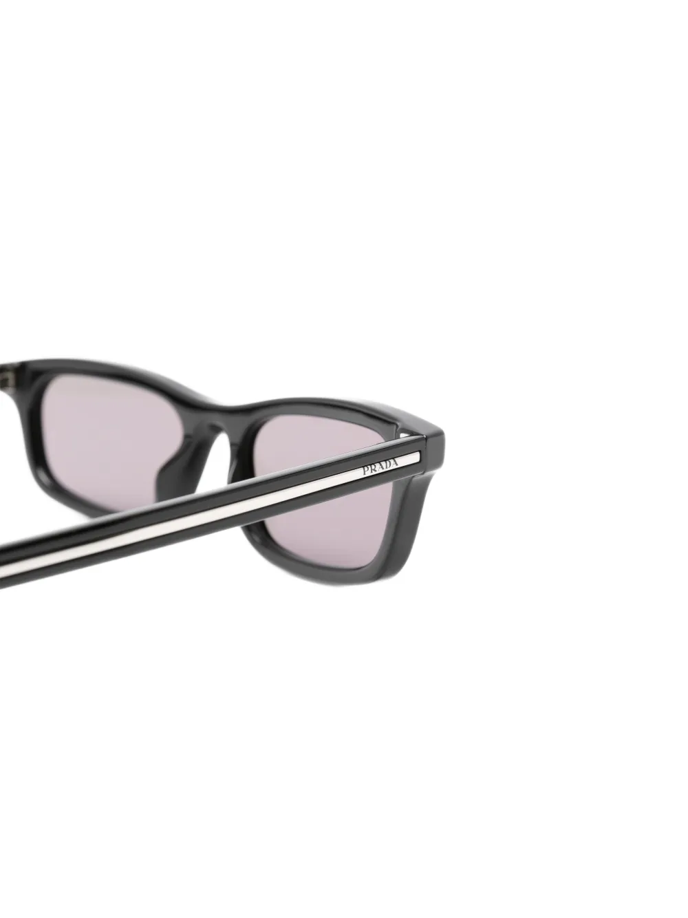 Prada Eyewear Zonnebril met rechthoekig montuur Zwart