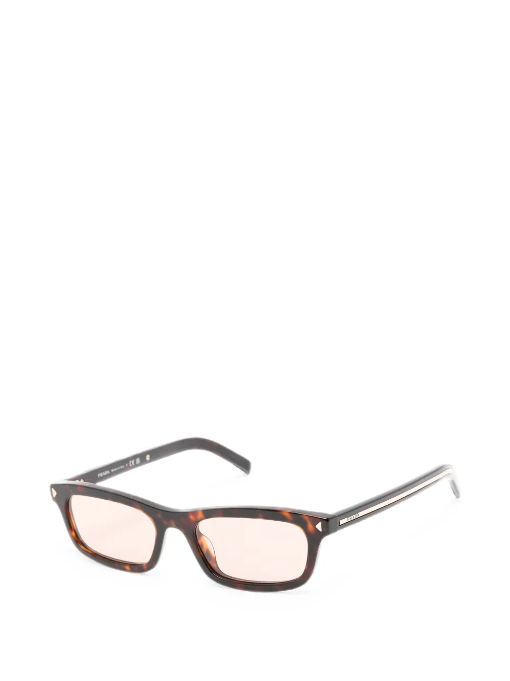 Prada Eyewear Zonnebril met rechthoekig montuur Bruin