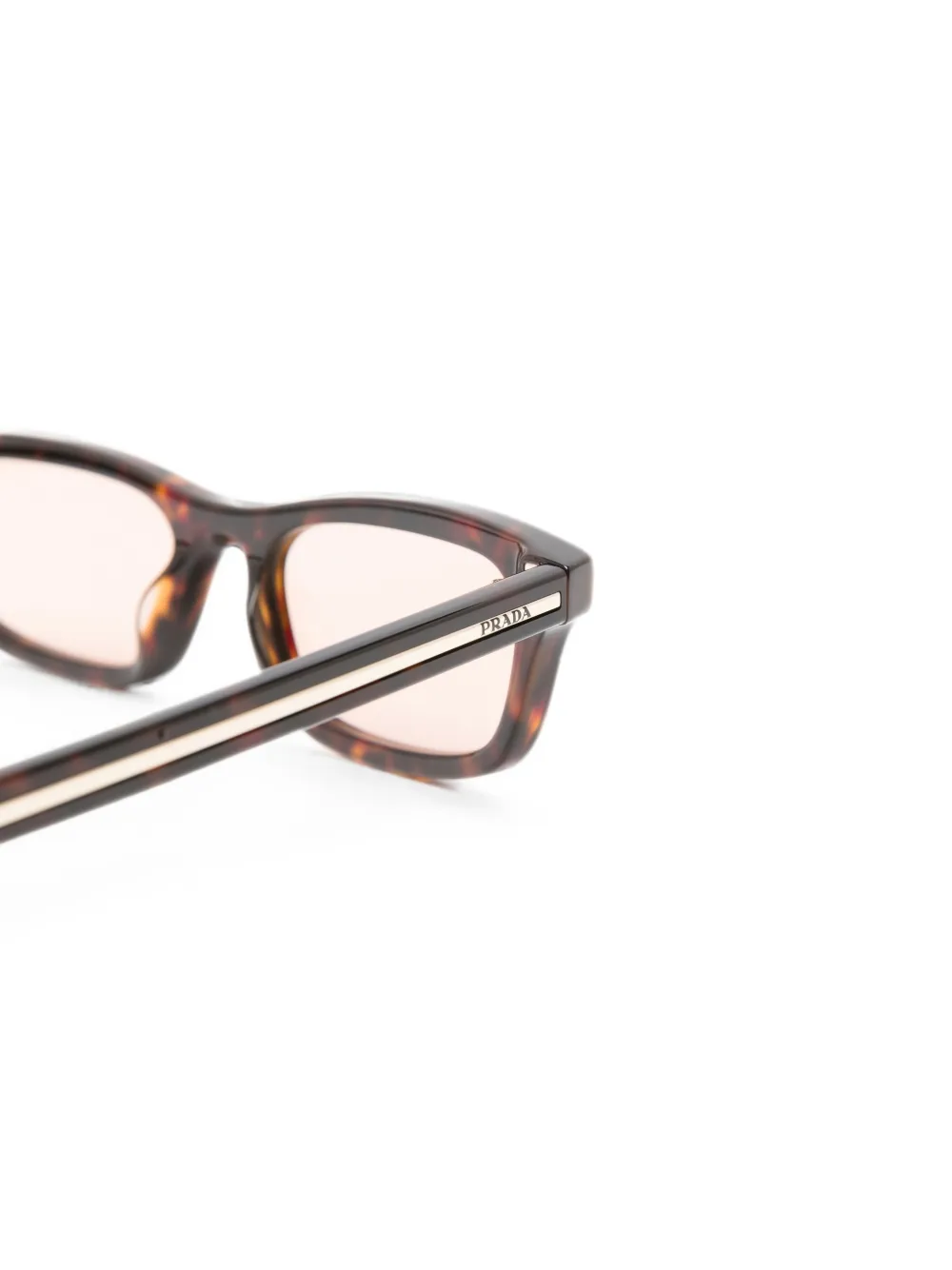 Prada Eyewear Zonnebril met rechthoekig montuur Bruin