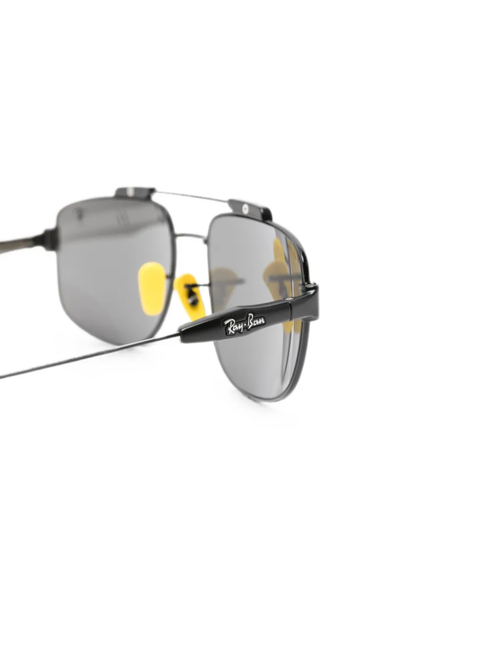 Ray-Ban Zonnebril met geometrisch montuur en dubbele neusbrug Zwart