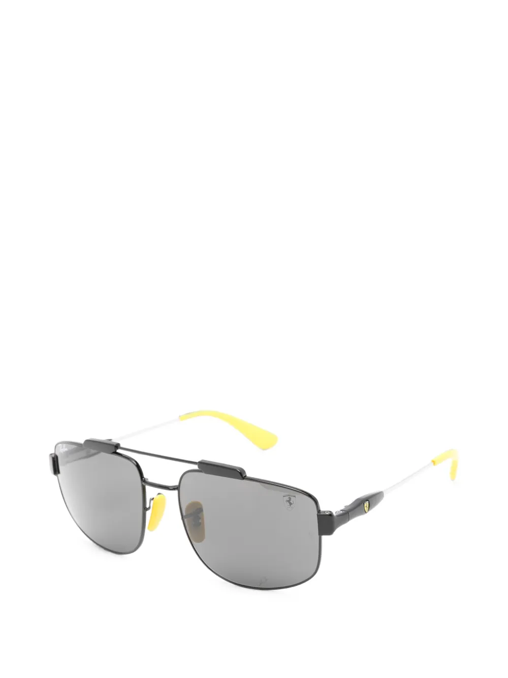 Ray-Ban Zonnebril met geometrisch montuur en dubbele neusbrug Zwart
