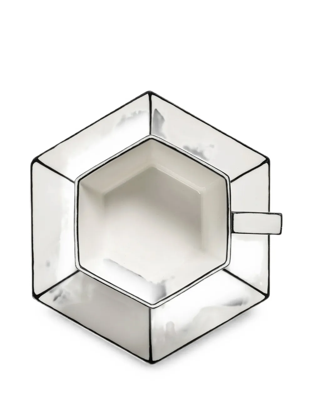 Serax Geometric-frame Coffee Cups (set Of Two) In White