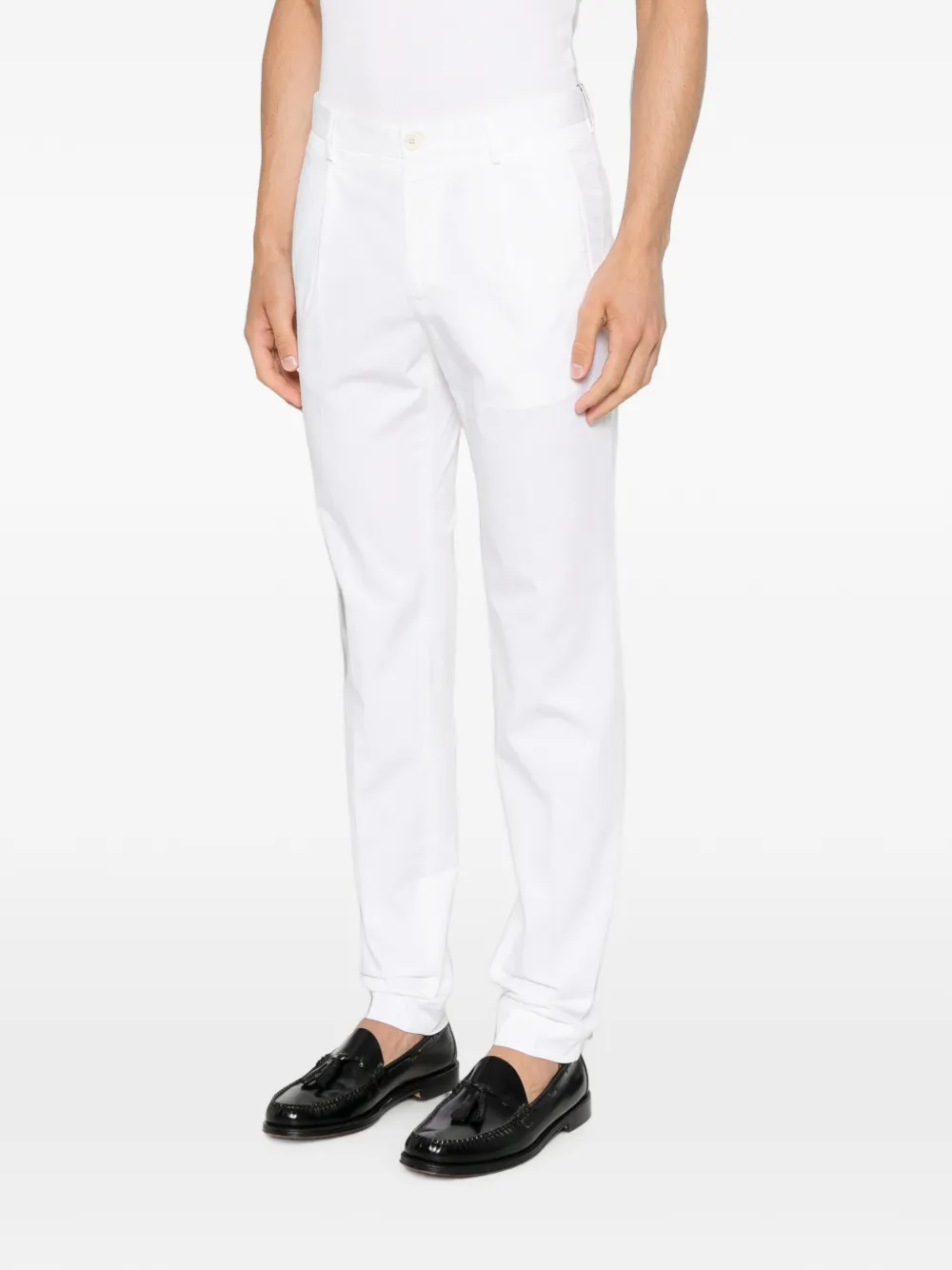 Incotex pleated straight-leg trousers Wit