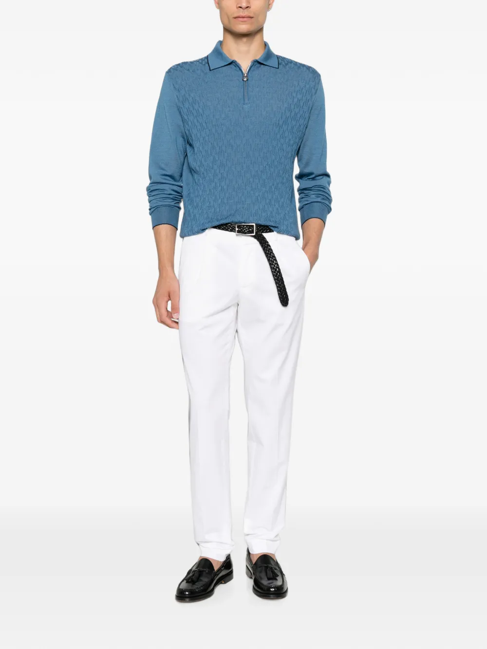 Incotex pleated straight-leg trousers Wit