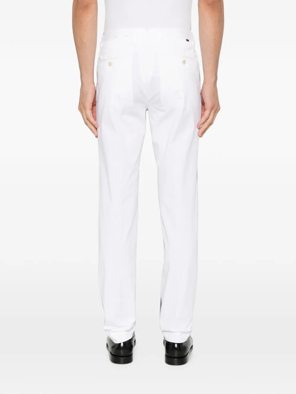 Incotex pleated straight-leg trousers Wit