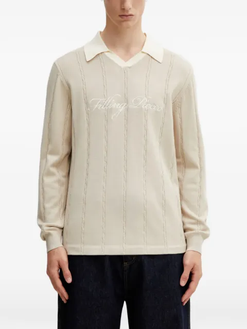 Filling Pieces cable-knit embroidered sweatshirt