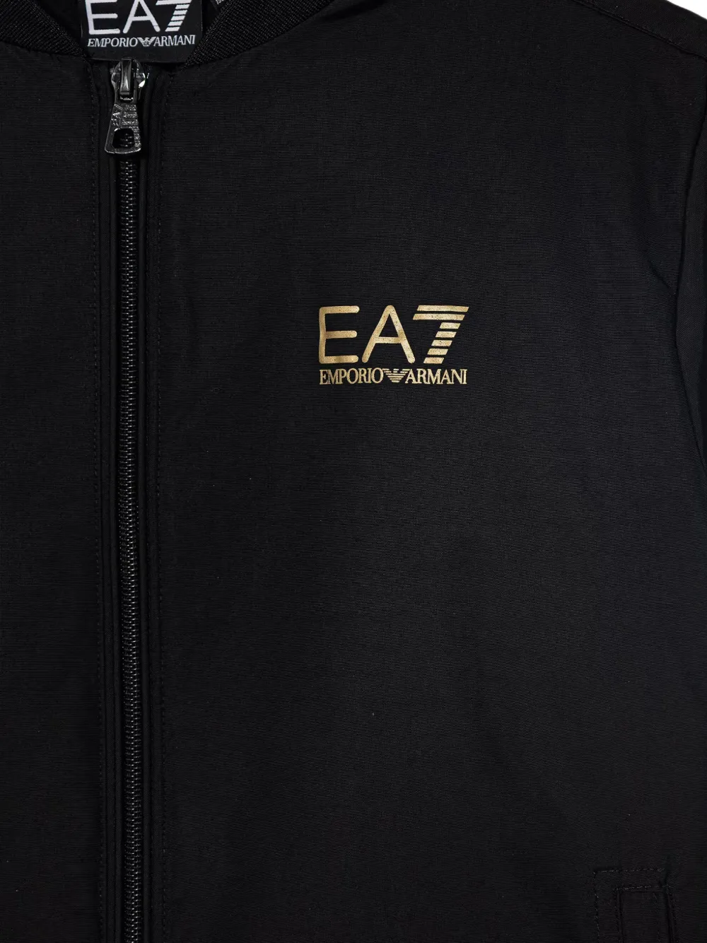 Emporio Armani Kids EA7 ボンバージャケット | ブラック | FARFETCH JP