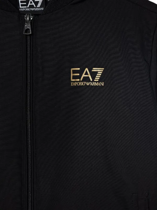 Emporio Armani Kids EA7 ボンバージャケット | ブラック | FARFETCH JP
