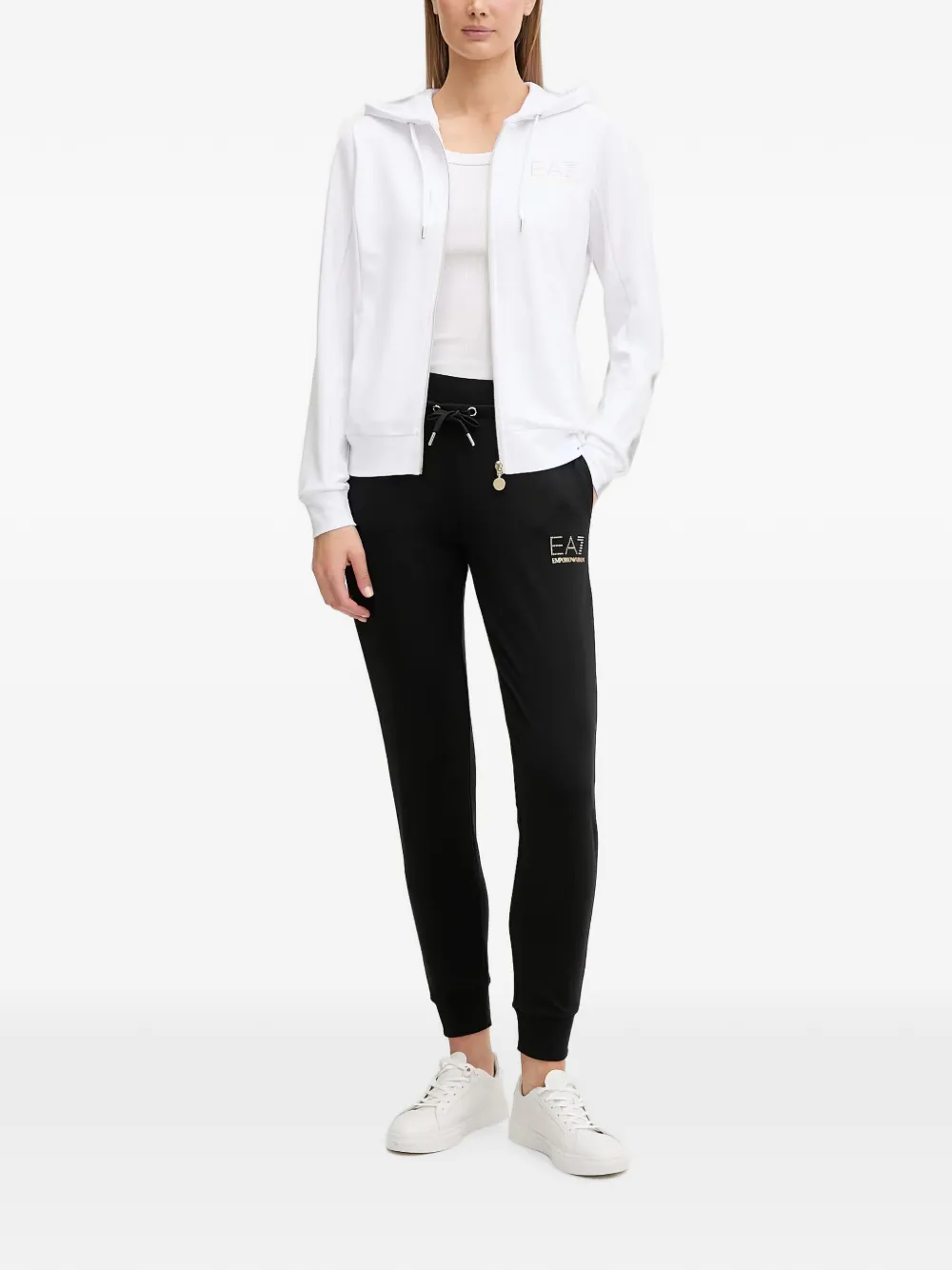Ea7 Emporio Armani logo-embellished tracksuit - Bianco