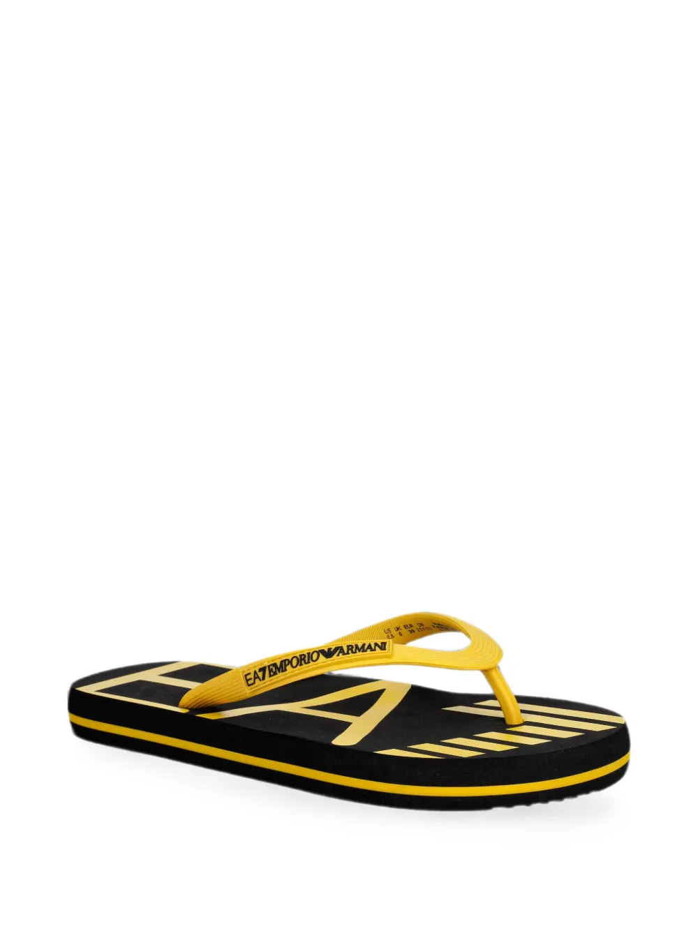 Ea7 Emporio Armani logo-lettering flip-flops Zwart