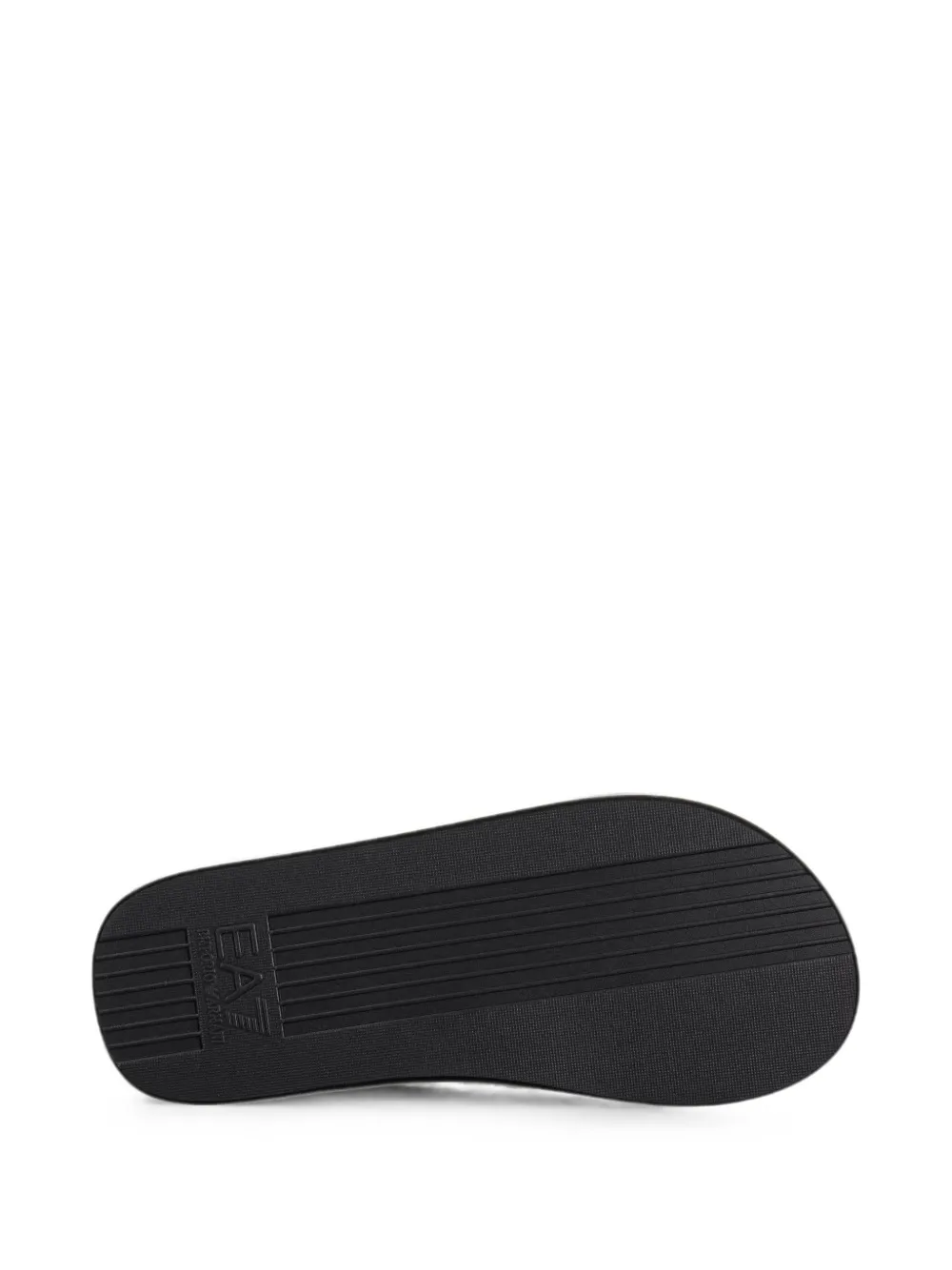 Ea7 Emporio Armani logo-lettering flip-flops Zwart
