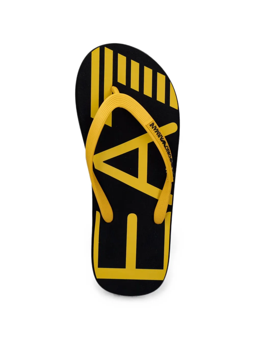 Ea7 Emporio Armani logo-lettering flip-flops Zwart