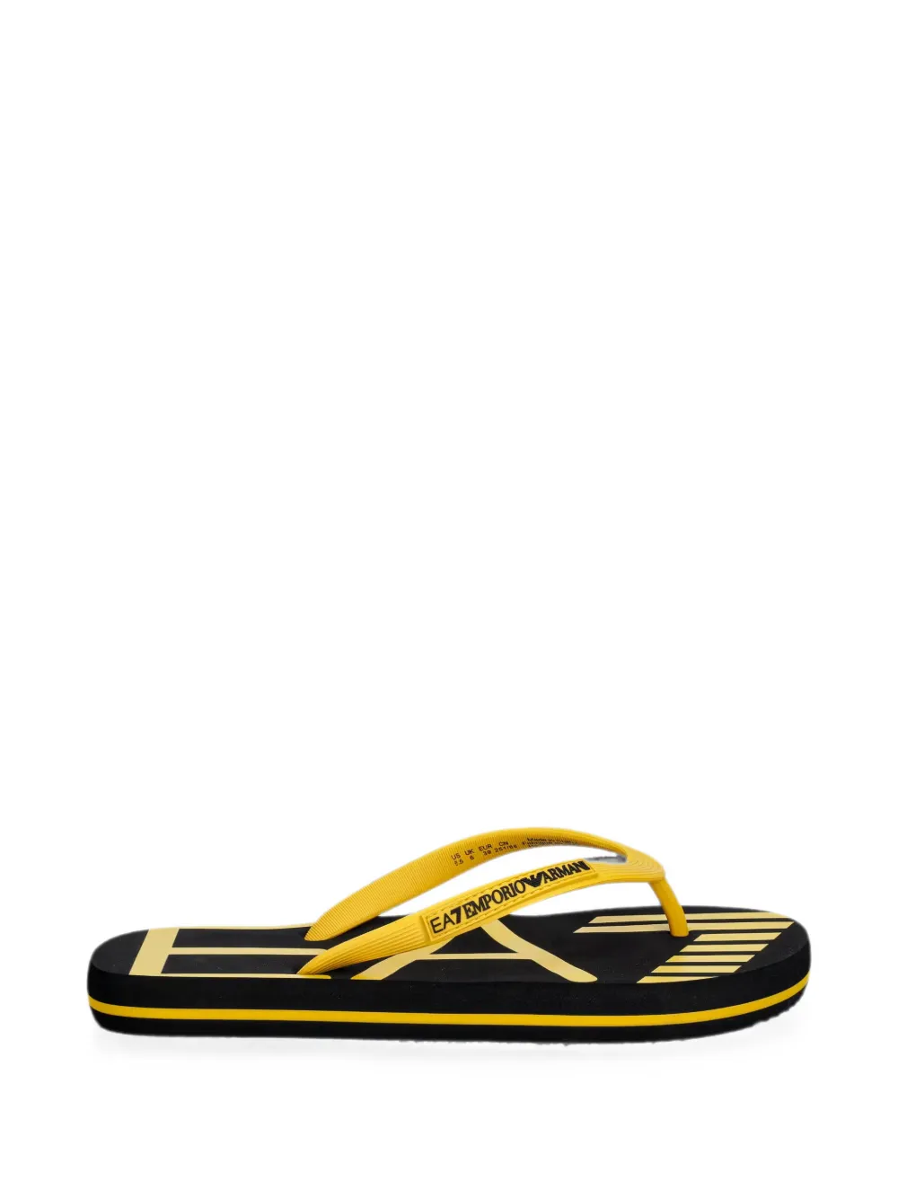 Ea7 Emporio Armani logo-lettering flip-flops - Schwarz