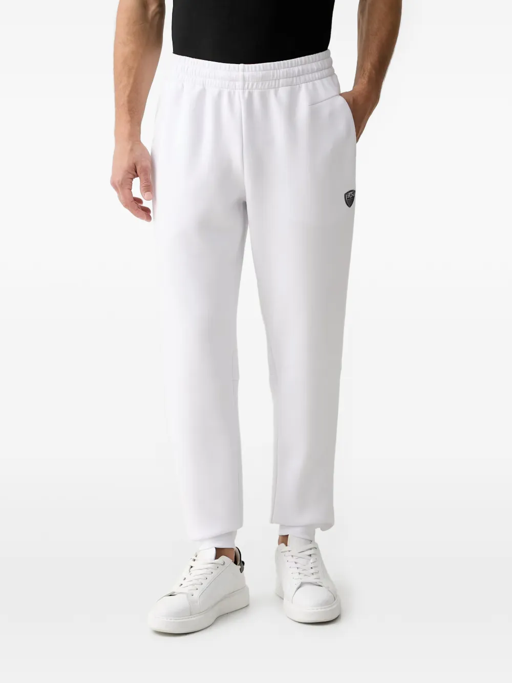 Ea7 Emporio Armani logo-patch zip-up tracksuit - Weiß