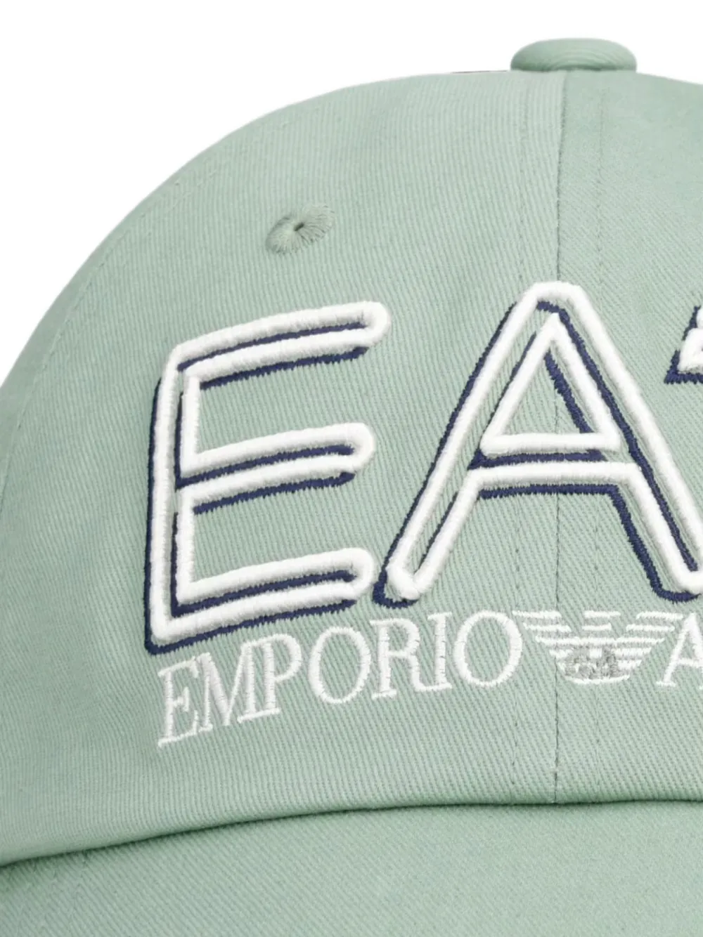 Ea7 Emporio Armani Honkbalpet met geborduurd logo Groen