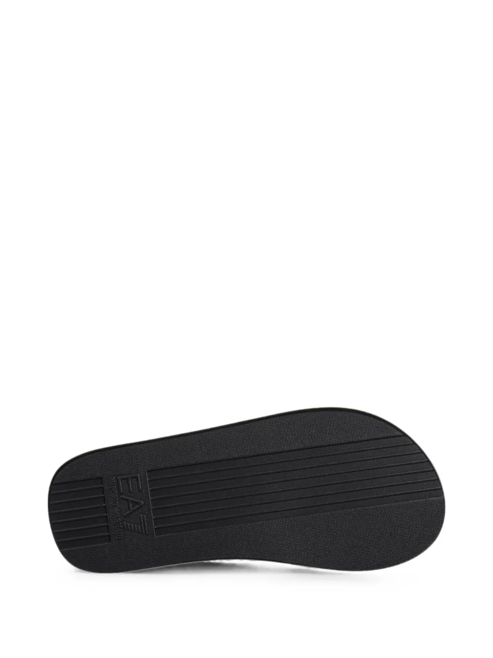 Ea7 Emporio Armani logo-print flip-flops Zwart