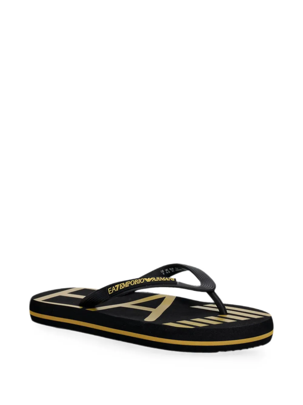 Ea7 Emporio Armani logo-print flip-flops Zwart