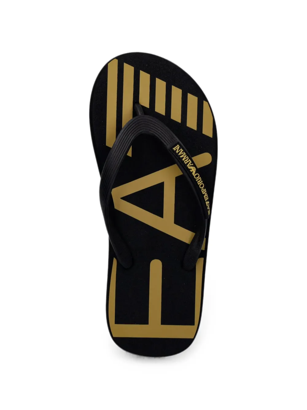 Ea7 Emporio Armani logo-print flip-flops Zwart