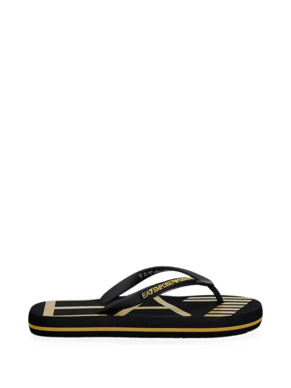 Ea7 Emporio Armani logo-print flip-flops - Schwarz