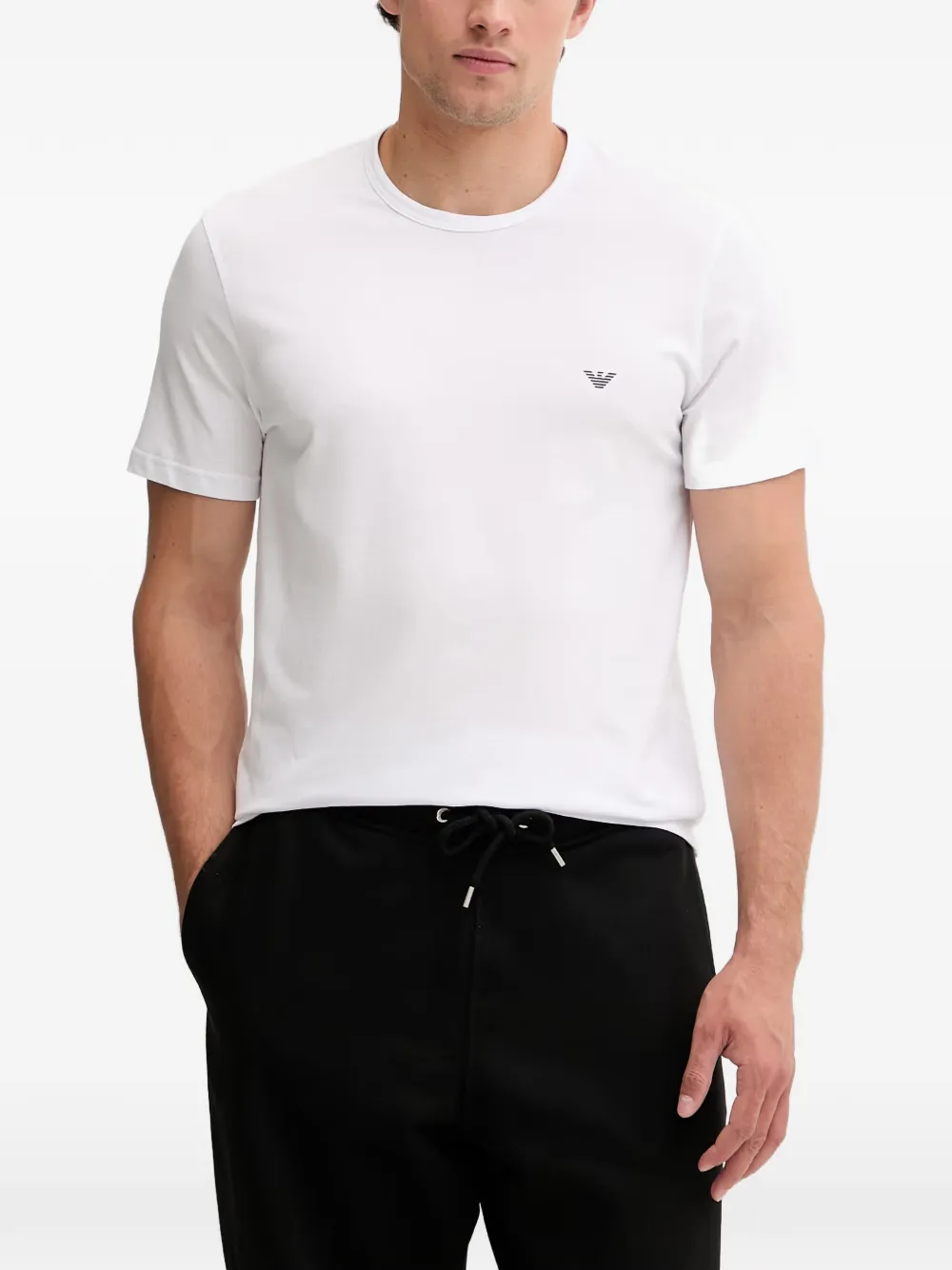 Emporio Armani Set 2 T-shirt con stampa - Bianco