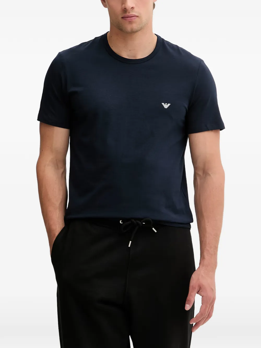 Emporio Armani Twee T-shirts met logoprint Wit