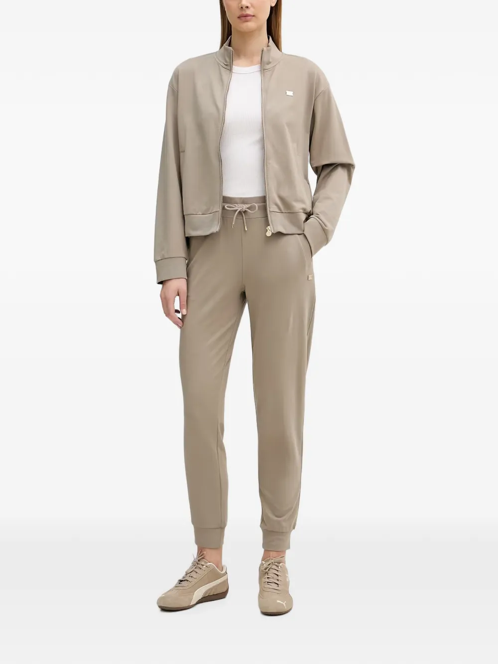 Ea7 Emporio Armani logo-plaque tracksuit - Toni neutri