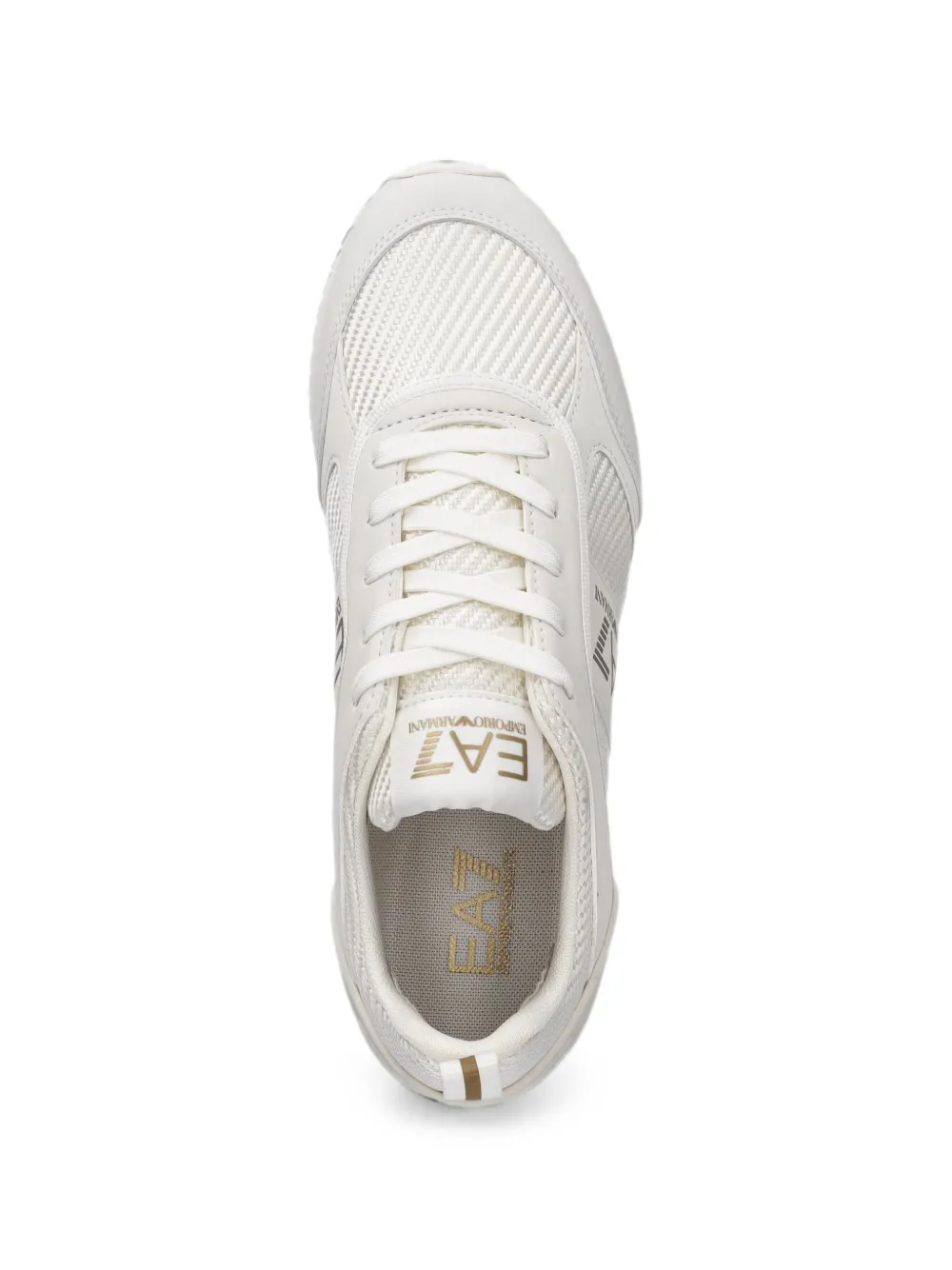 Ea7 Emporio Armani logo-print panelled sneakers Beige