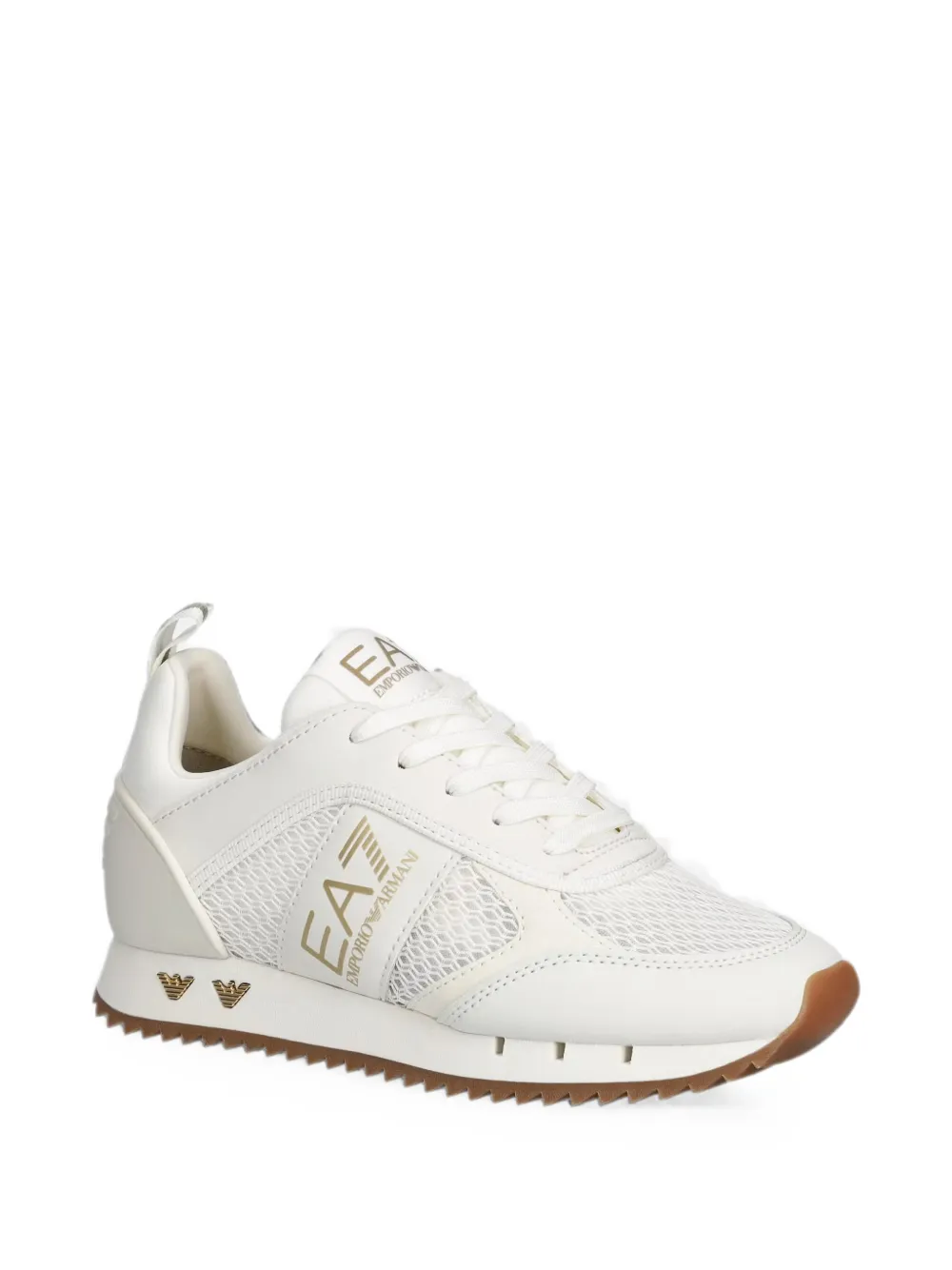 Ea7 Emporio Armani logo-print panelled sneakers Wit