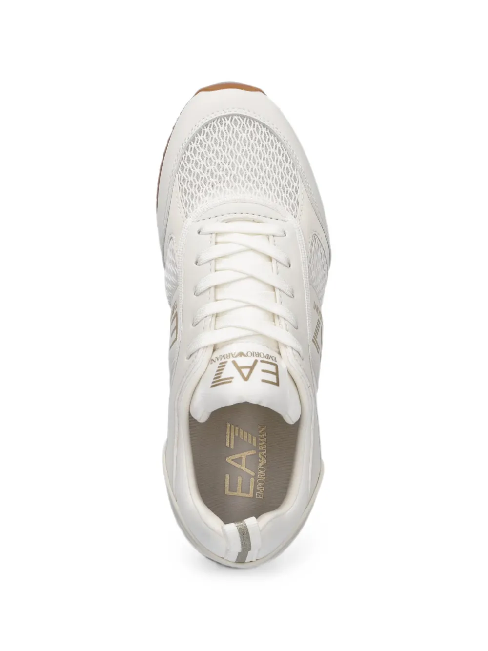 Ea7 Emporio Armani logo-print panelled sneakers Wit