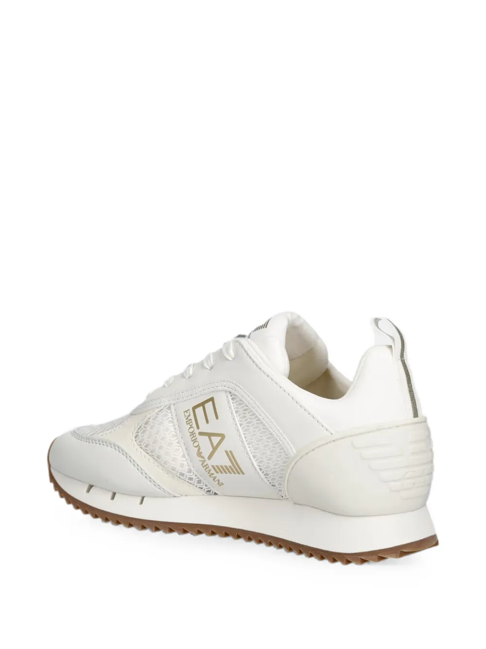 Ea7 Emporio Armani logo-print panelled sneakers Wit