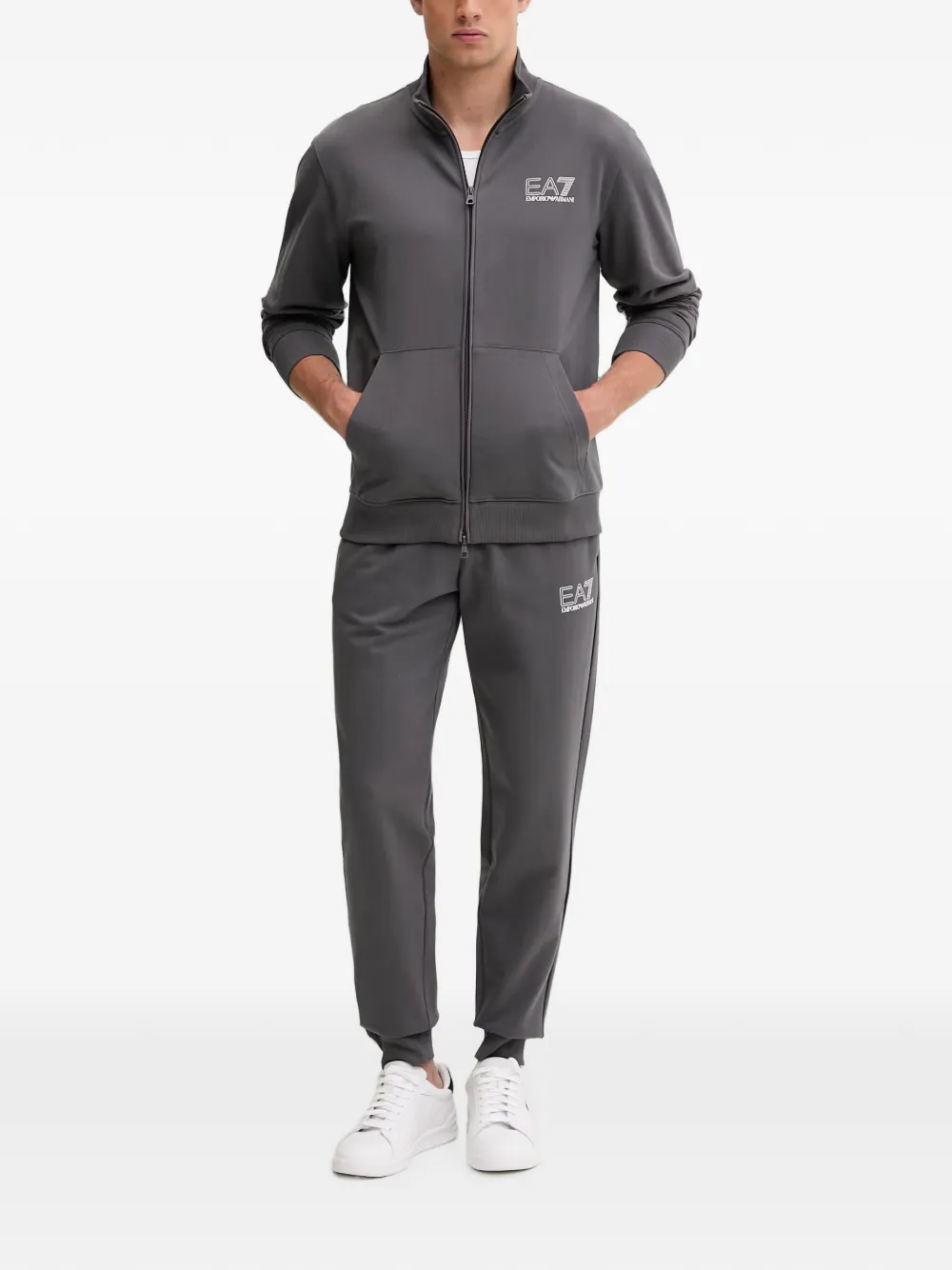 Ea7 Emporio Armani Trainingspak met logoprint Grijs