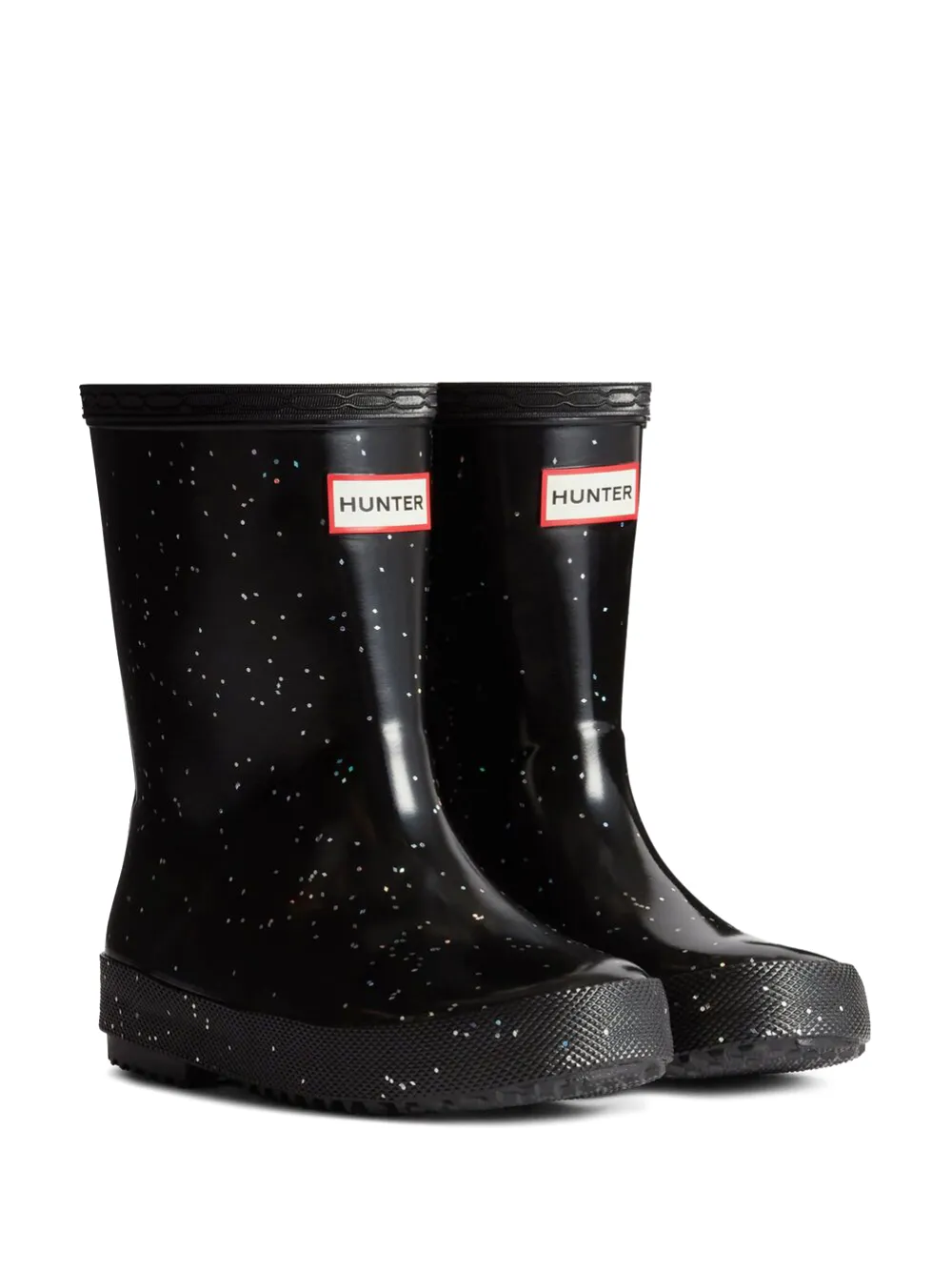 Hunter Kids Laarzen met glitter detail Zwart