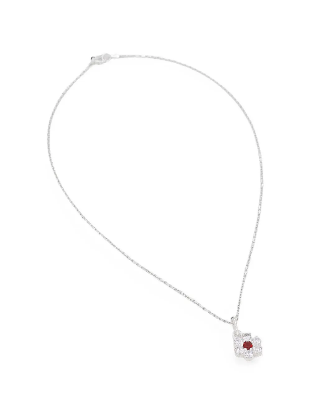 Hatton Labs floral crystal-pendant necklace - Argento