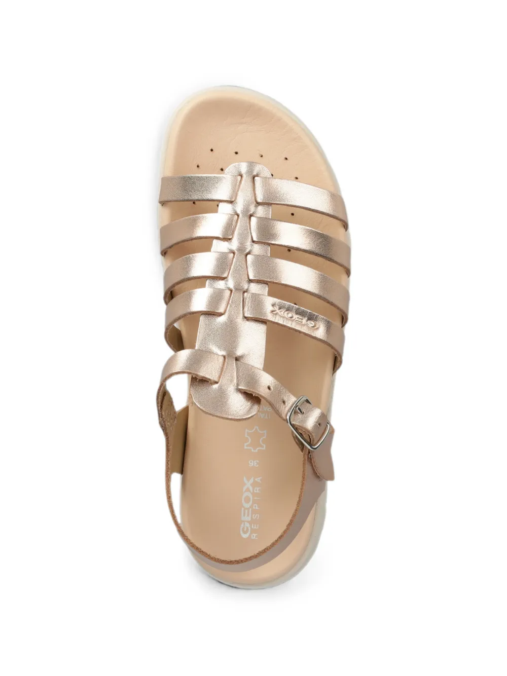 Geox Kids Soleima metallic multi-strap sandals Goud