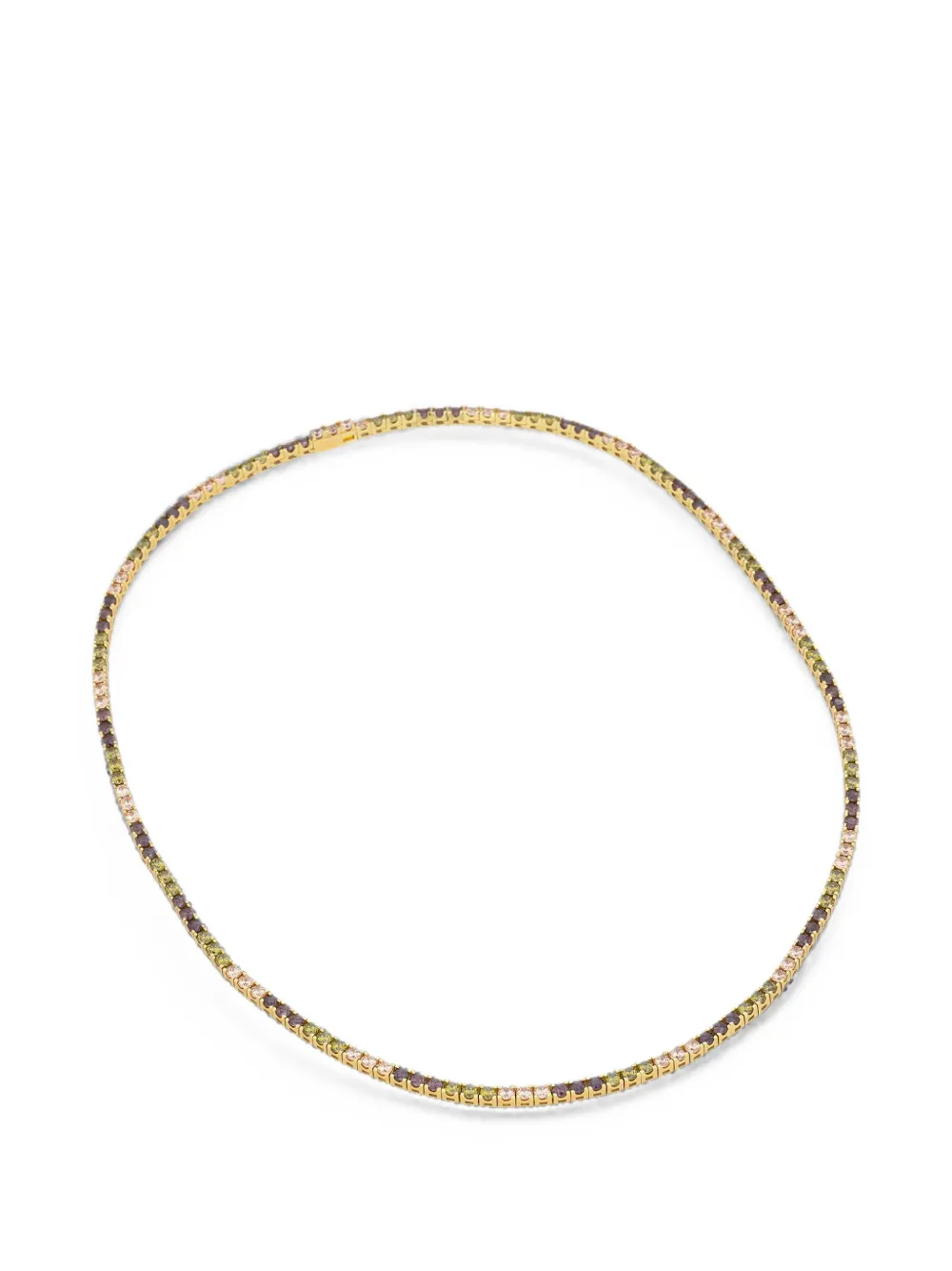Hatton Labs crystal-embellished tennis necklace - Gold