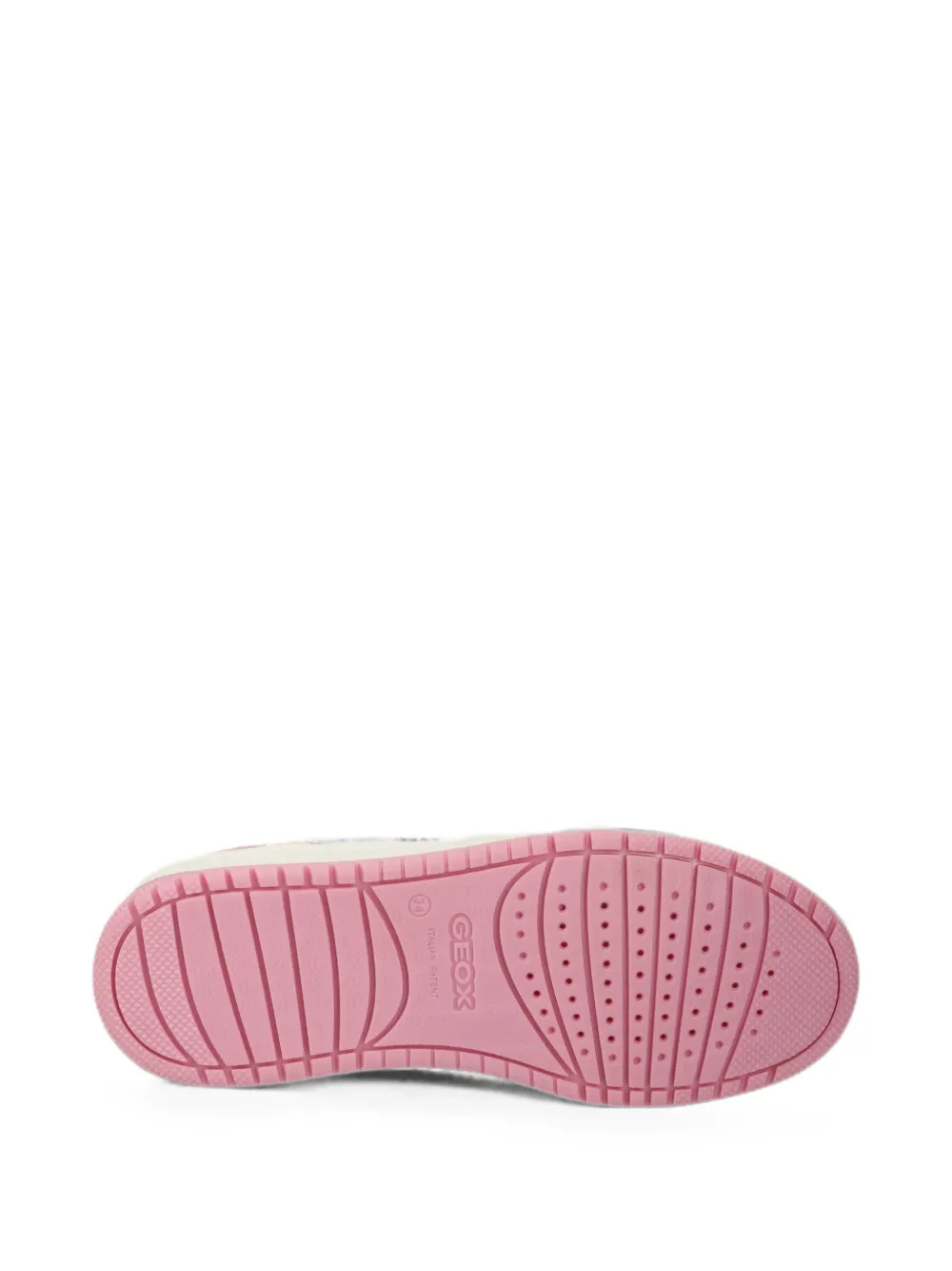 Geox Kids Washiba perforated panelled sneakers Wit