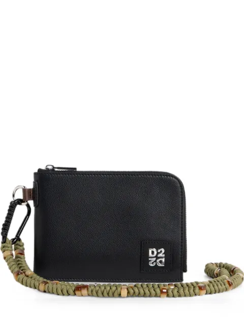 DSQUARED2 D2-upside-down leather neck pouch