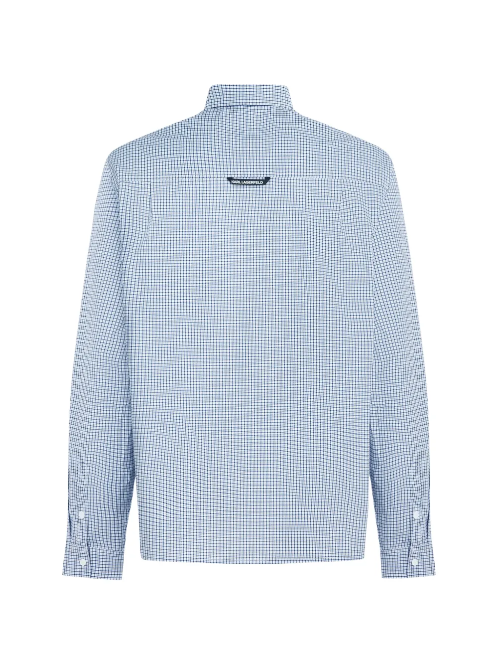 Karl Lagerfeld Ikon geruit overhemd Blauw