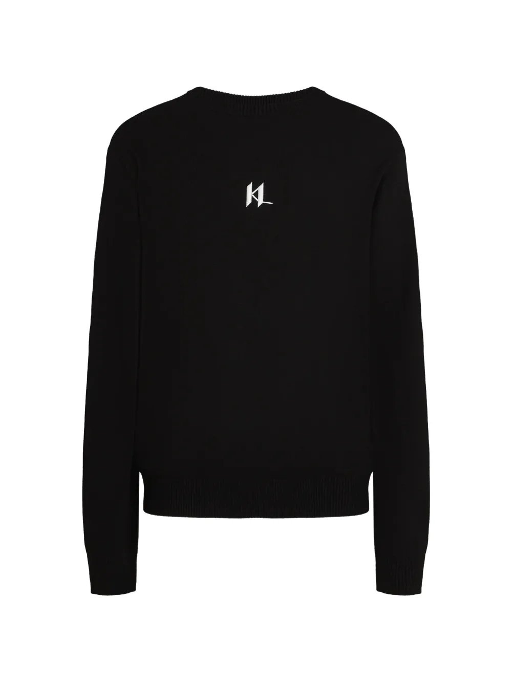 Karl Lagerfeld Top con logo ricamato - Nero