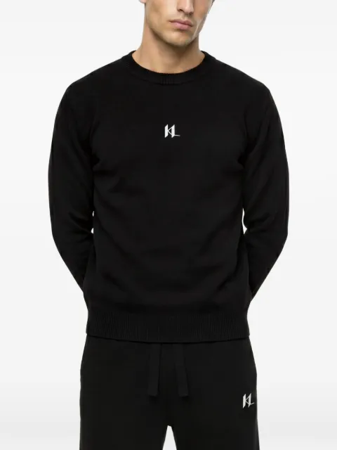 Karl Lagerfeld Monogram cashmere-blend loungewear sweater