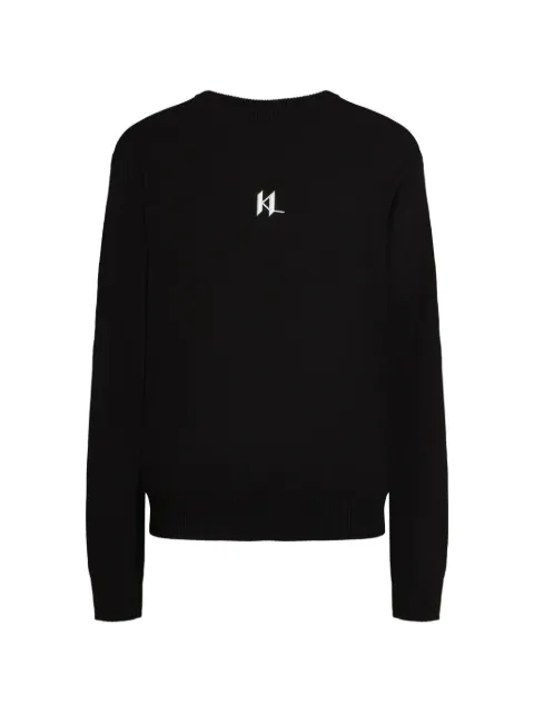 Karl Lagerfeld Monogram cashmere-blend loungewear sweater