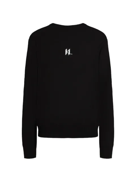 Karl Lagerfeld Monogram cashmere-blend loungewear sweater