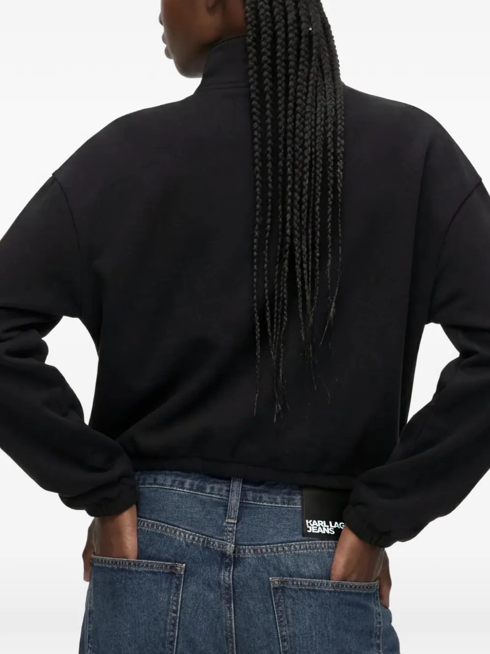 Karl Lagerfeld Jeans half-zip sweatshirt Zwart