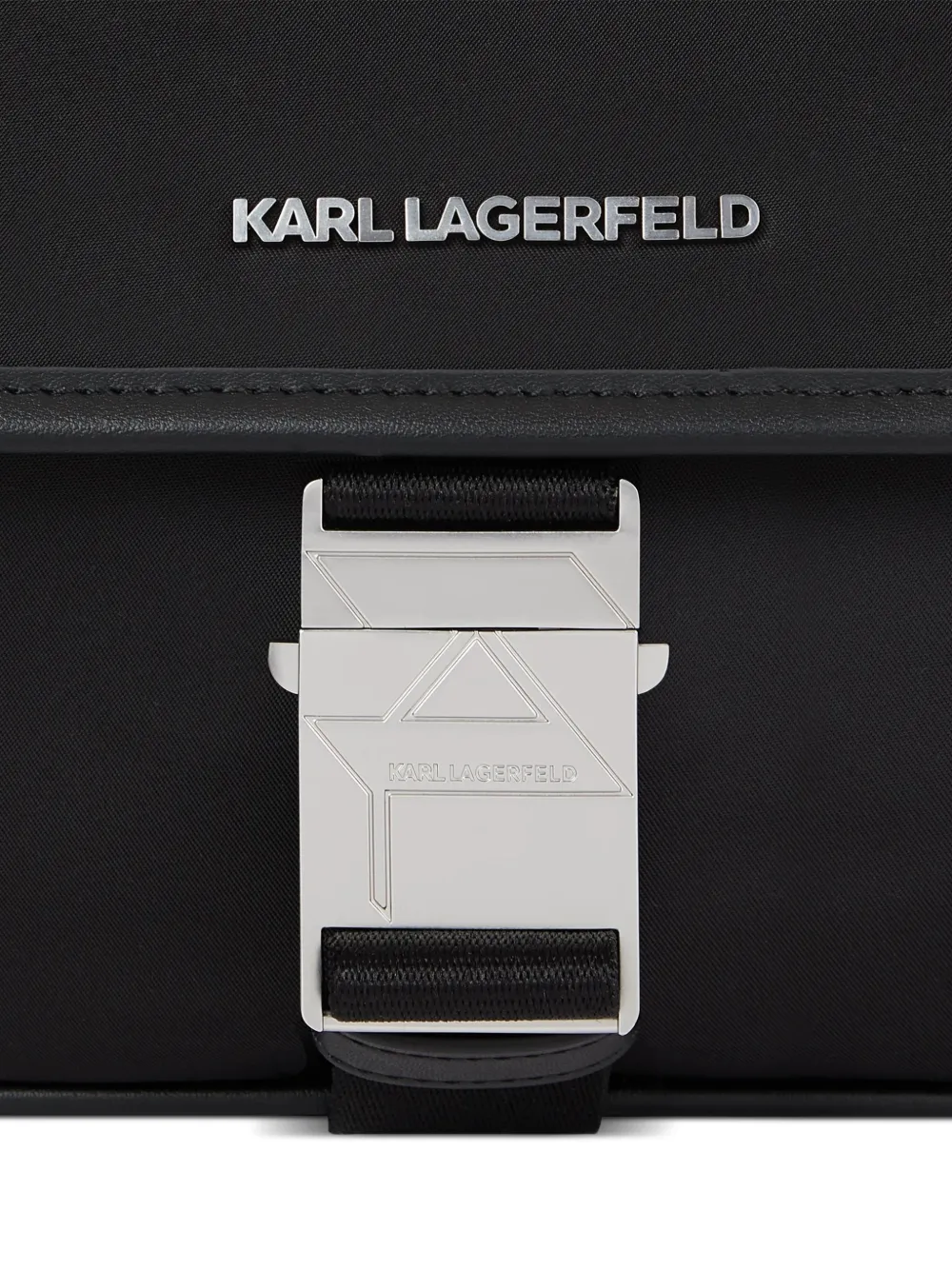 Karl Lagerfeld K Nylon messengertas met gesp Zwart