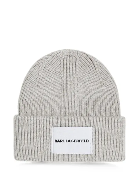 Karl Lagerfeld logo label beanie