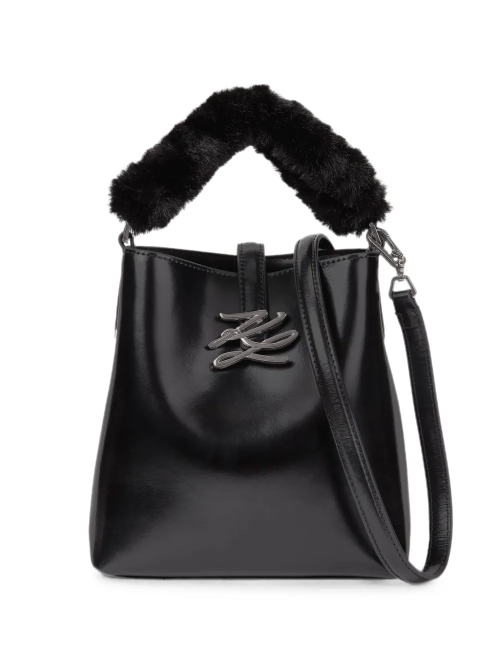 Karl Lagerfeld Borsa a secchiello K/Autograph piccola - Nero