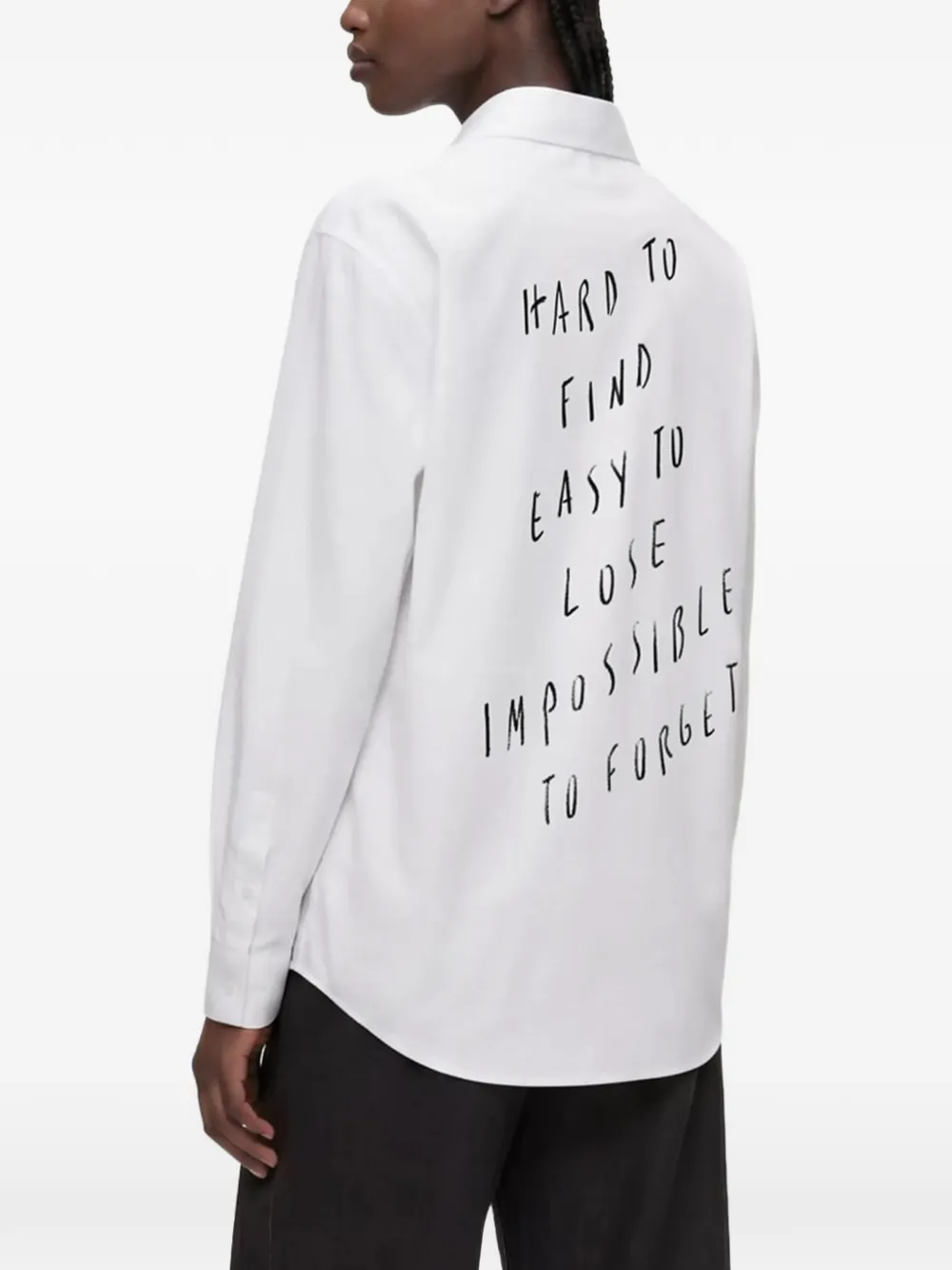 Karl Lagerfeld Jeans x Pietro Terzini blouse met tekst Wit