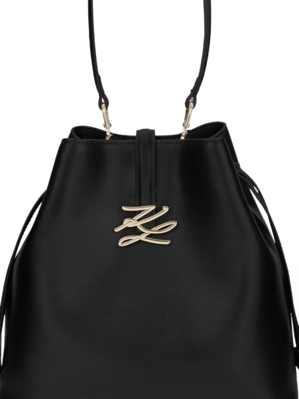 Karl Lagerfeld Medium K Autograph bucket-tas Zwart