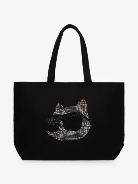 Karl Lagerfeld Ikon Choupette ラインストーン ショッパーバッグ