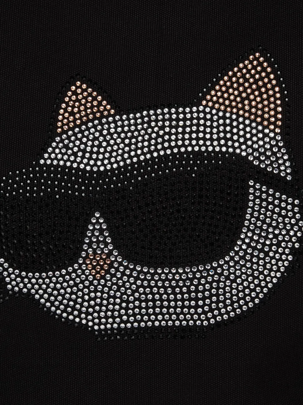 Karl Lagerfeld Ikon Choupette shopper met stras Zwart